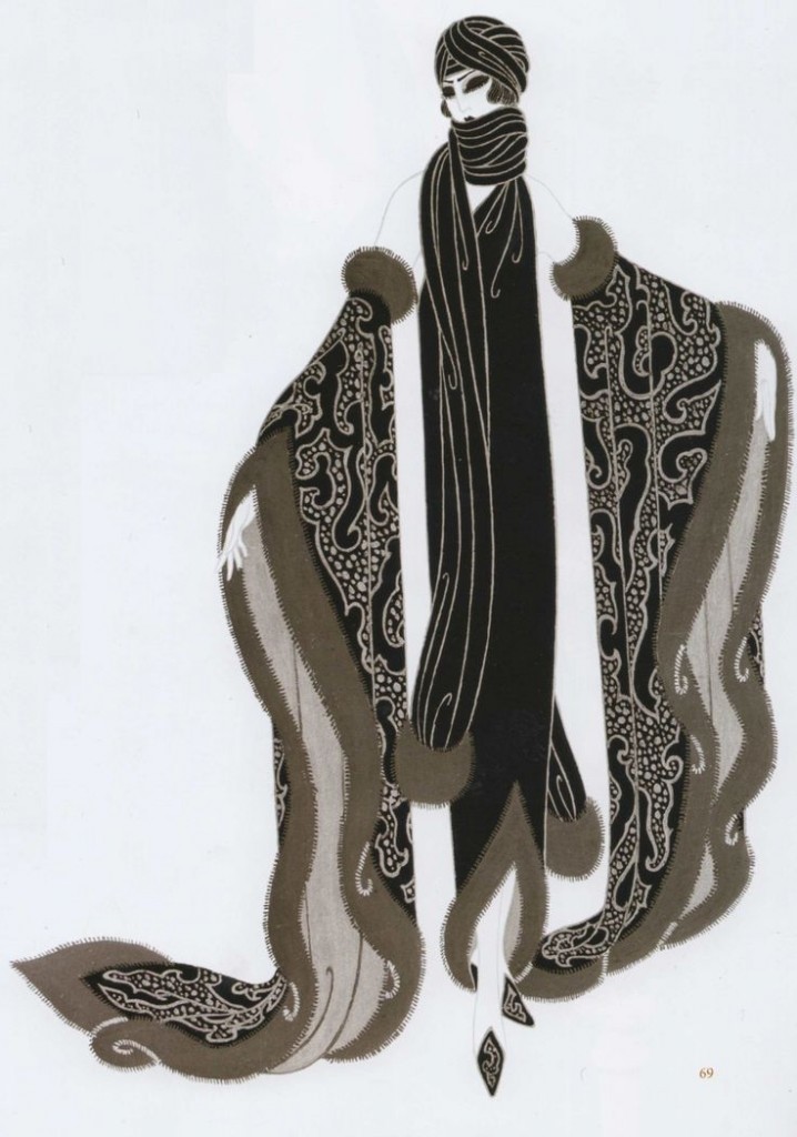 Costume Design for actress Aileen Pringle by Erté in the film The Mystic (1925)